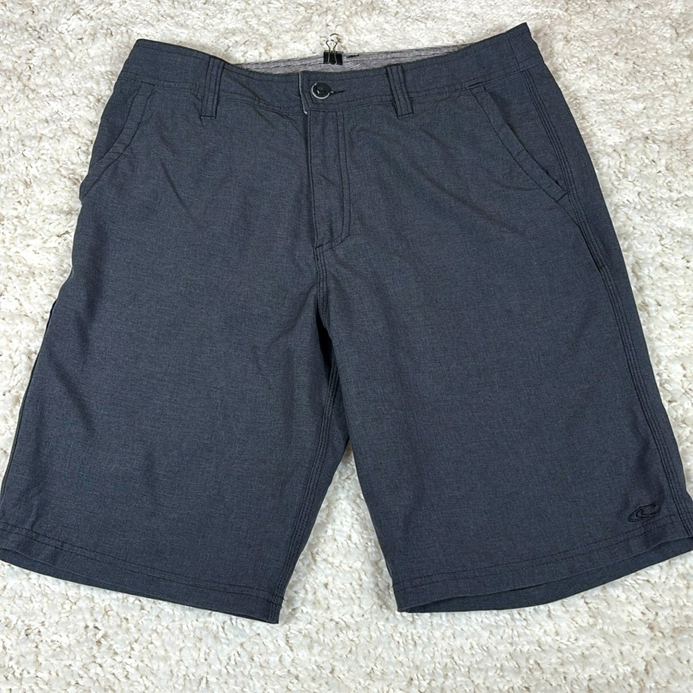 O'Neill Mens Dark Gray Flat Front Shorts - Size 31